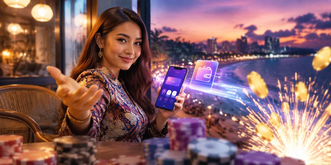 Pengguna menggunakan aplikasi kasino puss888 di telefon pintar di Pulau Pinang